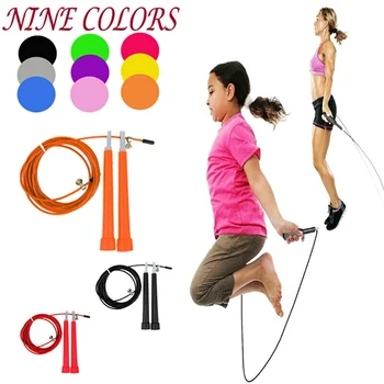 

H 3 Meters Steel Wire Skipping Skip Bearings Rapid Speed Adjustable Jump Rope Fitnesss Equipment Exercise Workout Foot Unisex