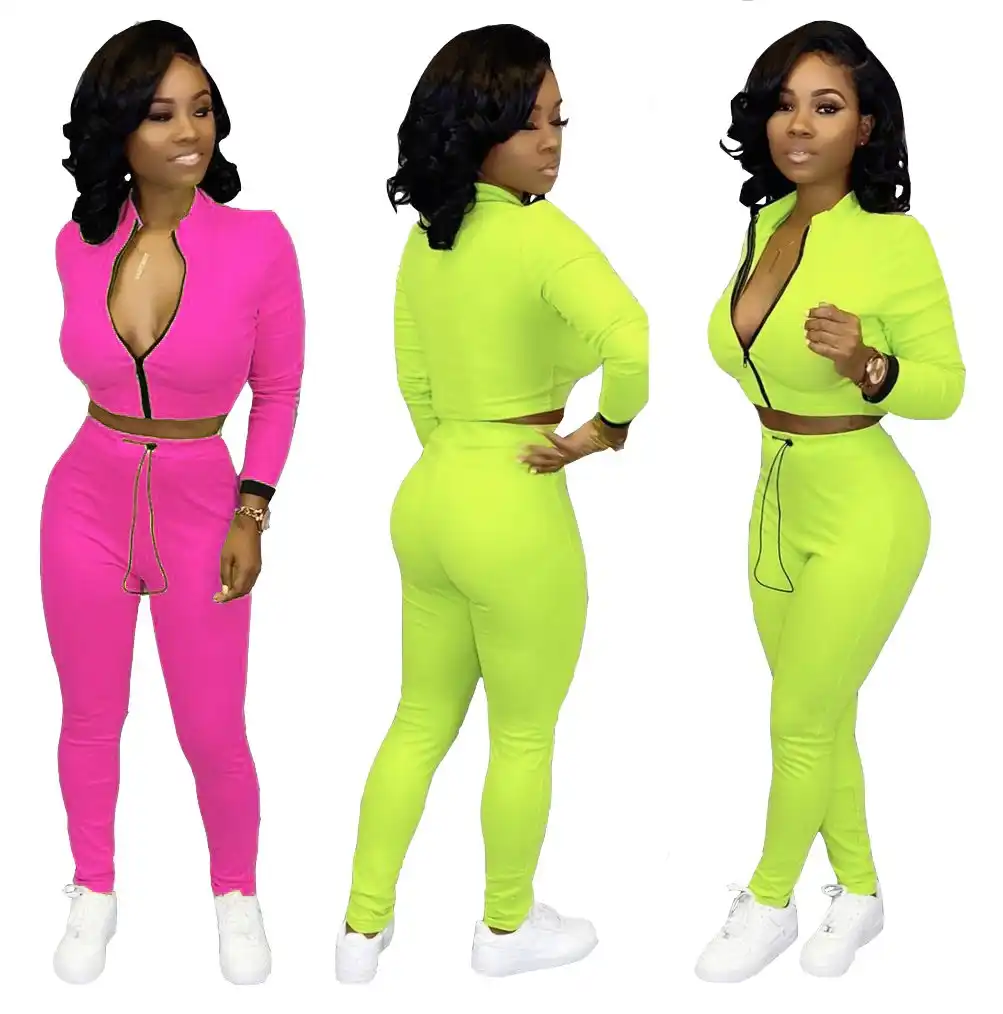 neon color tracksuit