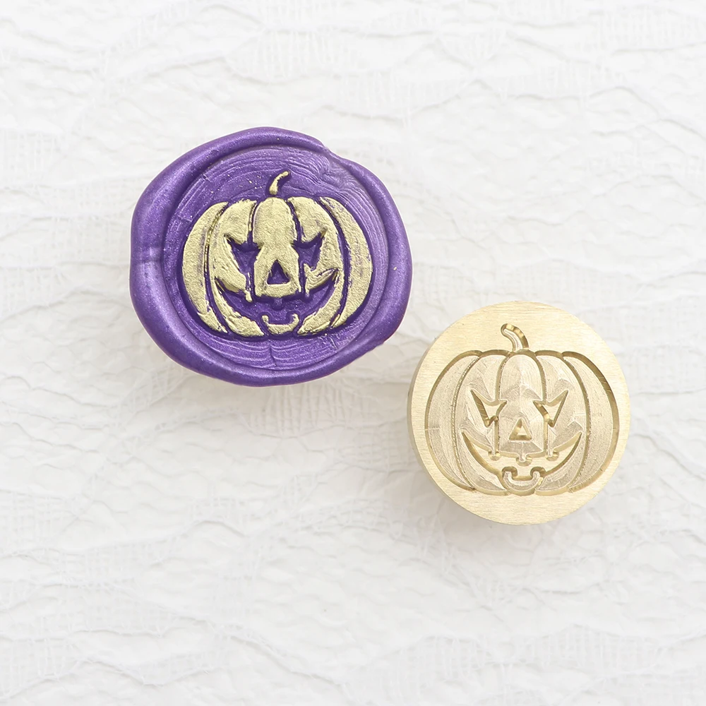 Wax Seal Stamps Halloween Witch Broom Skull Bat Pumpkin Sealing Stamp Head Festival Happy Halloween Scrapbooking