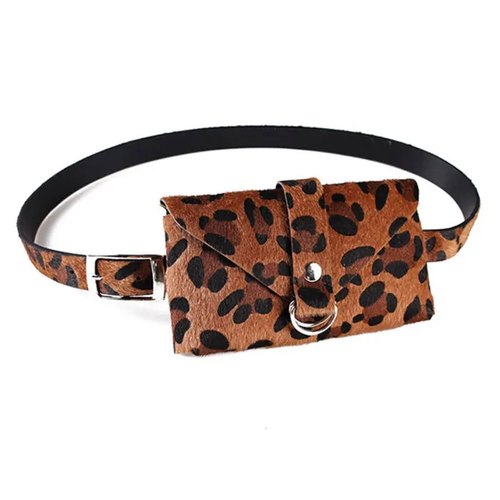 Women Waist Bag Leopard Adjustable Belt Pack Purse for Mobile Phone Keys Money KS-shipping