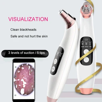 

Usb Rechargeable Blackhead Remover T-Zone Pores Acne Acne Deep Nostril Cleanser Vacuum Suction Facial Beauty Clean Skin Tool