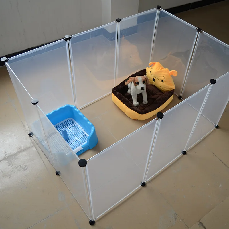 

Pet Transparent Dog Fence Free Combination Multi-functional Dog Playpen Kennel Small, Medium And Large Dogs And Cats Pet Supplie