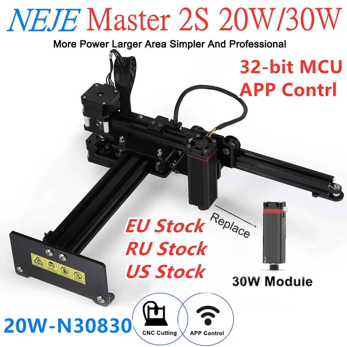 Лазерный гравер Master 2s 20 Вт 30 гравировальный станок с ЧПУ сделай сам лазерный