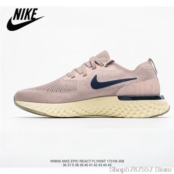 

Nike Epic React Flyknit Breathable Knitted Flying Line Lightweight Women's Running Shoes Size 36-39