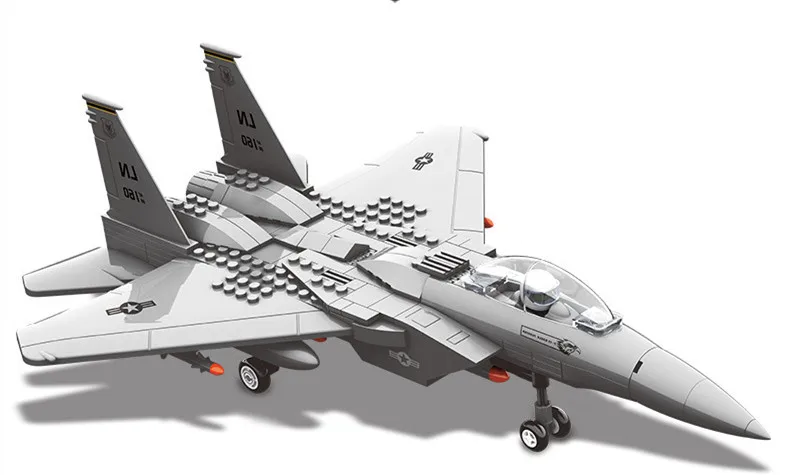 Wange Военная серия F15/J20/US V-22 OSPREY самолет 1:44 модель строительные блоки классические игрушечные самолеты для детей - Цвет: F15