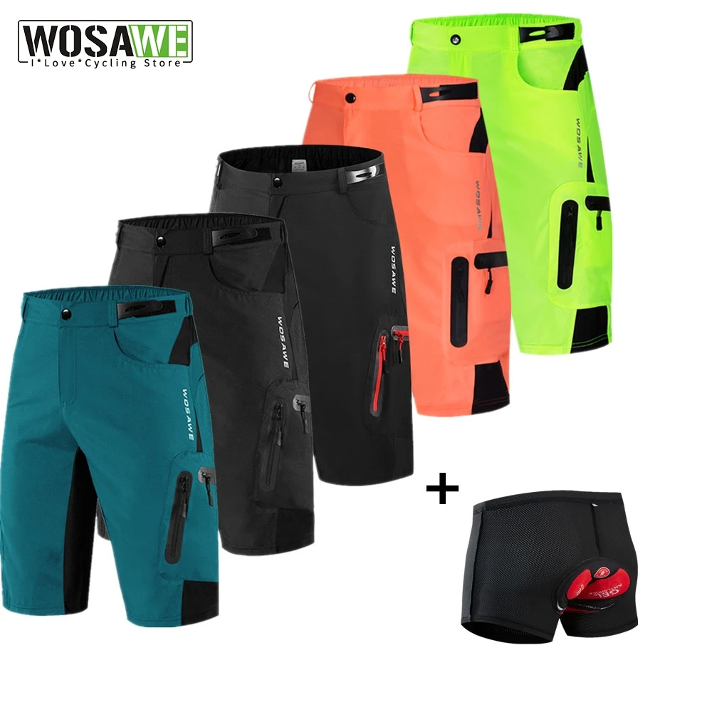 Men's Cycling Shorts Padded Reflective MTB Shorts Road Bicycle Riding  Trousers Motorcycle Underwear Gym Fit Mountain Bike Shorts