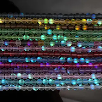 

6/8/10/12mm A+ Matte Mulitecolor Frosted Austrian Crystal Glitter Beads Round For Diy Bracelet Accessories Jewellery Making 15''
