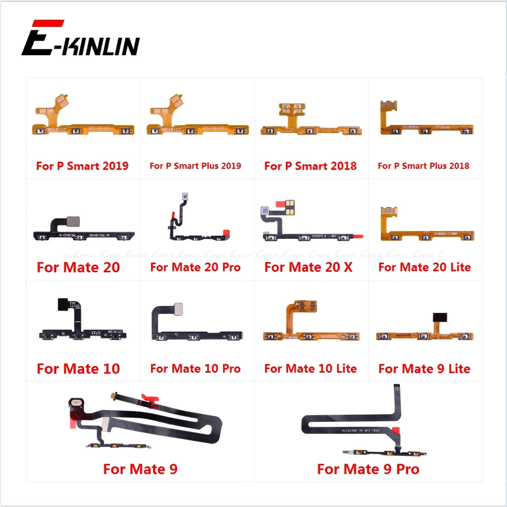

Power On Off Button Volume Switch Key Control Flex Cable Ribbon For HuaWei Mate 20 X 10 9 Pro Lite P Smart Plus 2019 Repair Part