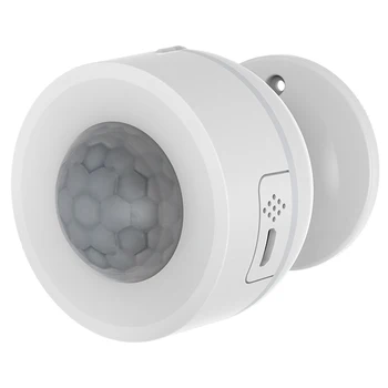 

Tuya Wifi Smart PIR Motion Sensor With Temperature And Humidity Sensor Battery Powered Or USB Charging For Use With TUYA Hub