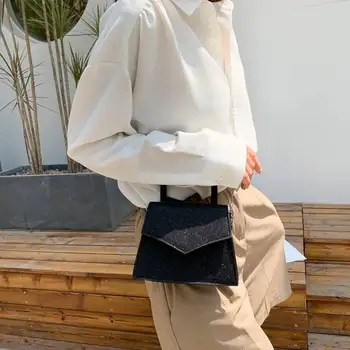 

Fashion Sequins Mini Women Bag 2020 Casual Crossbody Messenger Chain Shoulder Bags for Female Cute Lady Handbag Solid Flap Totes