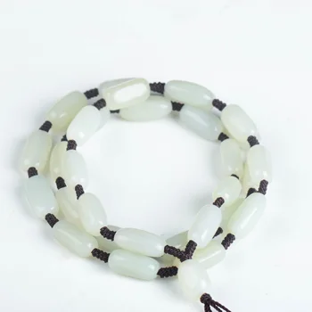 

Natural hetian white jade handmade pendant necklace rope genuine real jadeite jade rope chain jade jewelry indian jewelry