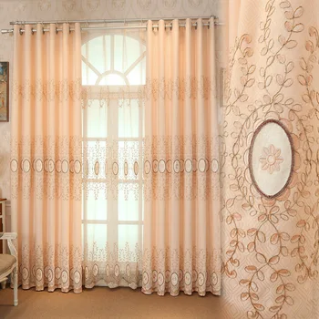 

Curtains for Living Dining Room Bedroom European-style Bedroom Jacquard Cloth Velvet Embroidered Curtains