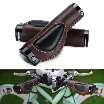 

2pcs/1 Pair Mountain Cycling Bike Bicycle MTB Handlebar Cover Grips Smooth Artificial Leather Anti-slip Handle Grip Lock