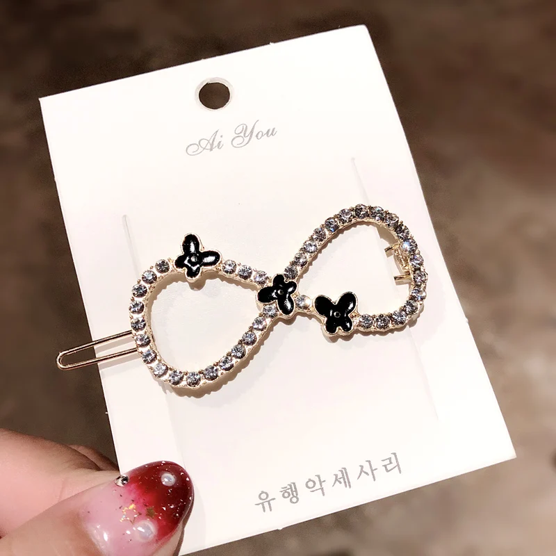 8 New Women Elegant Geometric Pearl Rhinestone Hair Clip For Girls Sweet Hairpin Headbands Barrettes Kids Fashion Hair Accessories - Цвет: 8