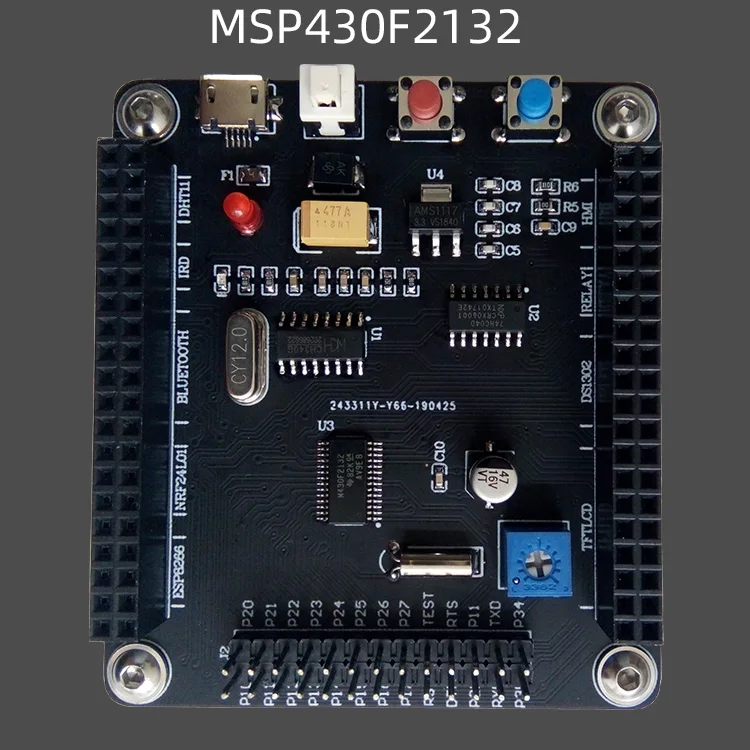 

MSP430F2132 Development Board MSP430 MCU Learning Board with USB Line Download BSL Downloader
