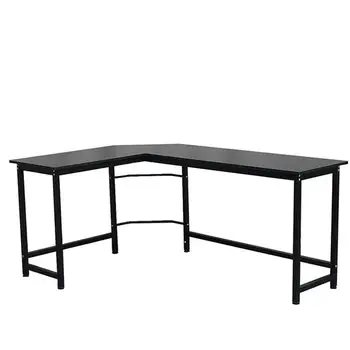 

L-Shaped Desktop Computer Desk Black，ship from US drop shipping