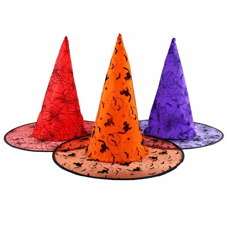 Halloween Ball Double Layer Star Gauze Wizard Hat Children Performance Product Props