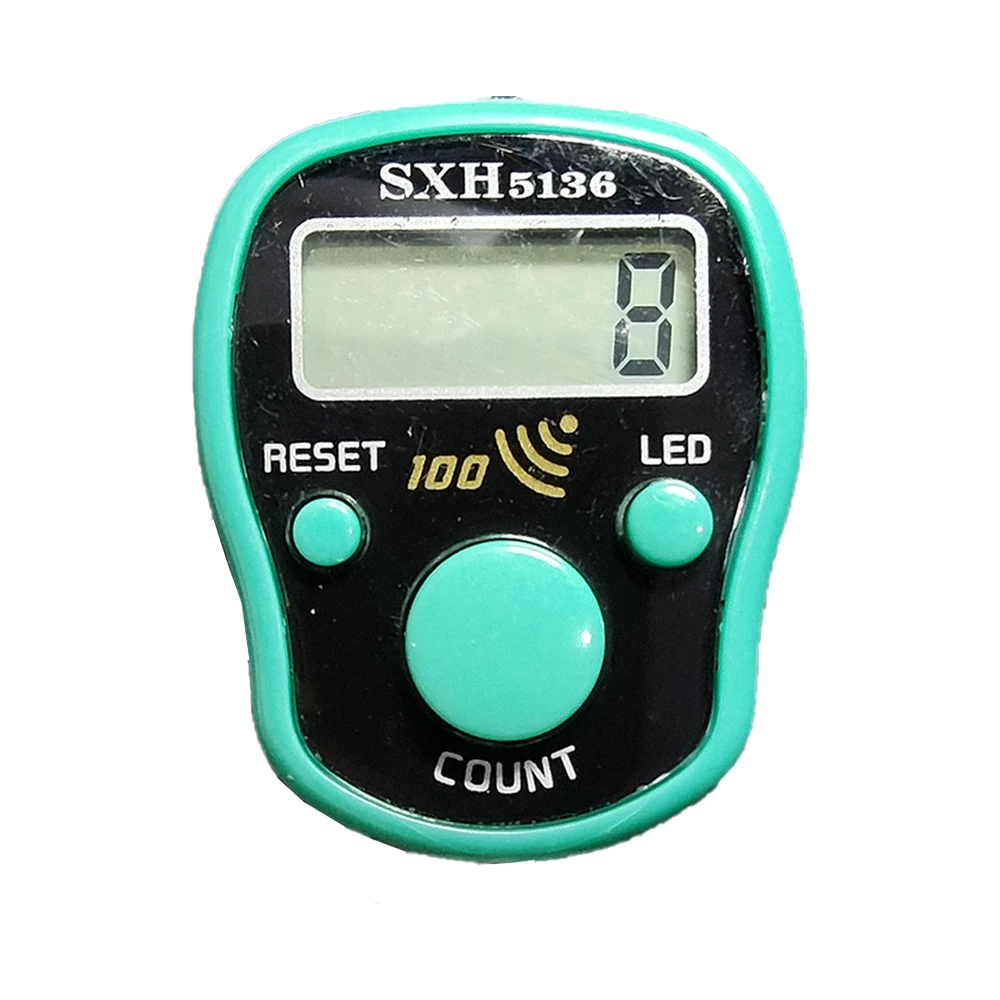 SXH5136 Factory Electronics Ring Digital Tally Counter With LED Tasbih Digital 100 Beep Sound