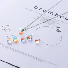 Светильник-кубик, набор из четырех предметов в подарок друзьям и близким, украшение из стерлингового серебра