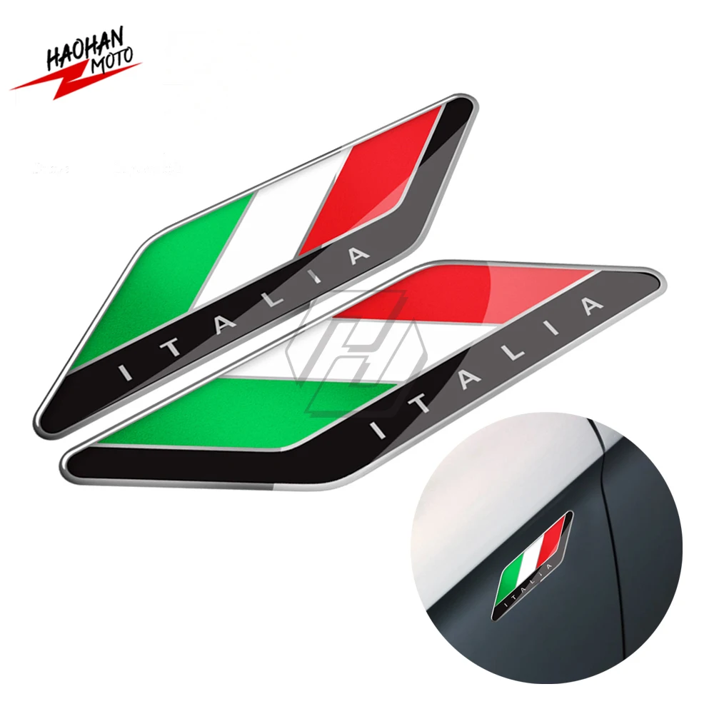 Наклейки для автомобилей Aprilia Ducati Suzuki Yamaha Honda Kawasaki 3D флаг Италии наклейка