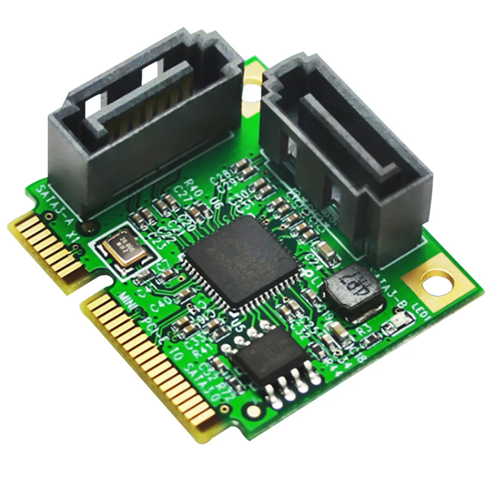 Мини Pci-e к Sata3.0 высокоскоростные компьютерные части стабильный ремонт жесткий диск легко применяется Замена добавить на двухпортовую карту расширения