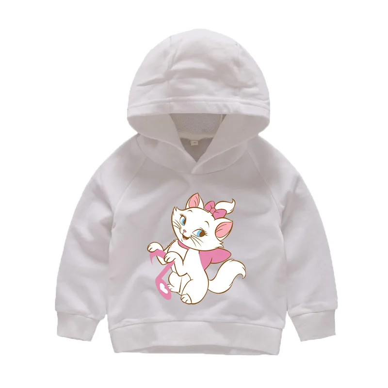 Marie Aristocats/одежда с кошкой; детская рубашка с длинными рукавами; толстовки для детей; весенняя куртка; свитер для маленьких девочек; милое детское пальто; От 2 до 10 лет - Цвет: color 3