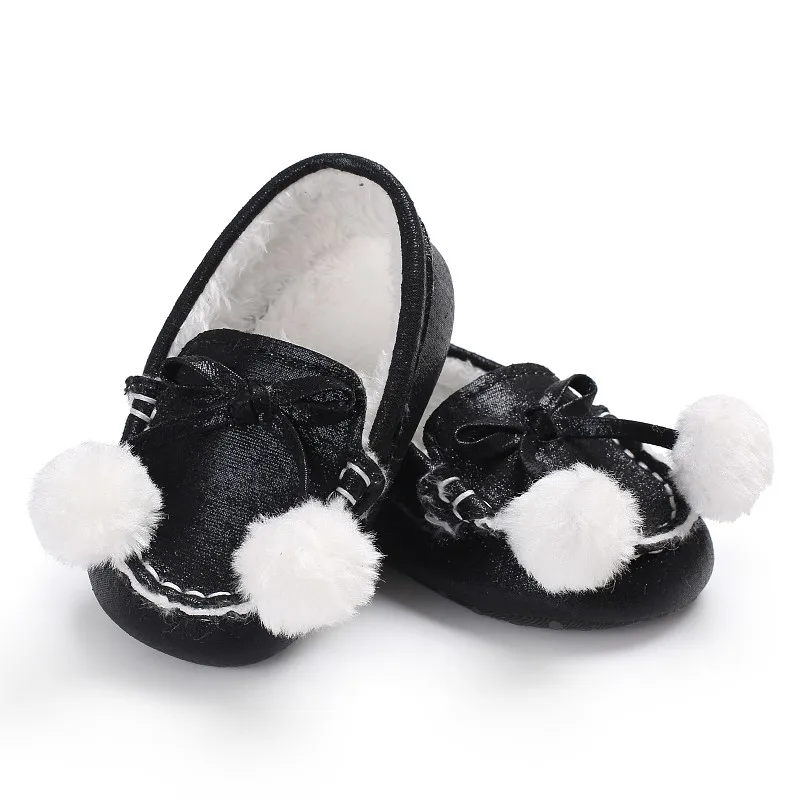 Обувь для маленьких девочек зимние Мокасины, сохраняющие тепло, первые ходунки, детская кроватка, младенец, Prewalkerborn, мягкая детская обувь на подошве