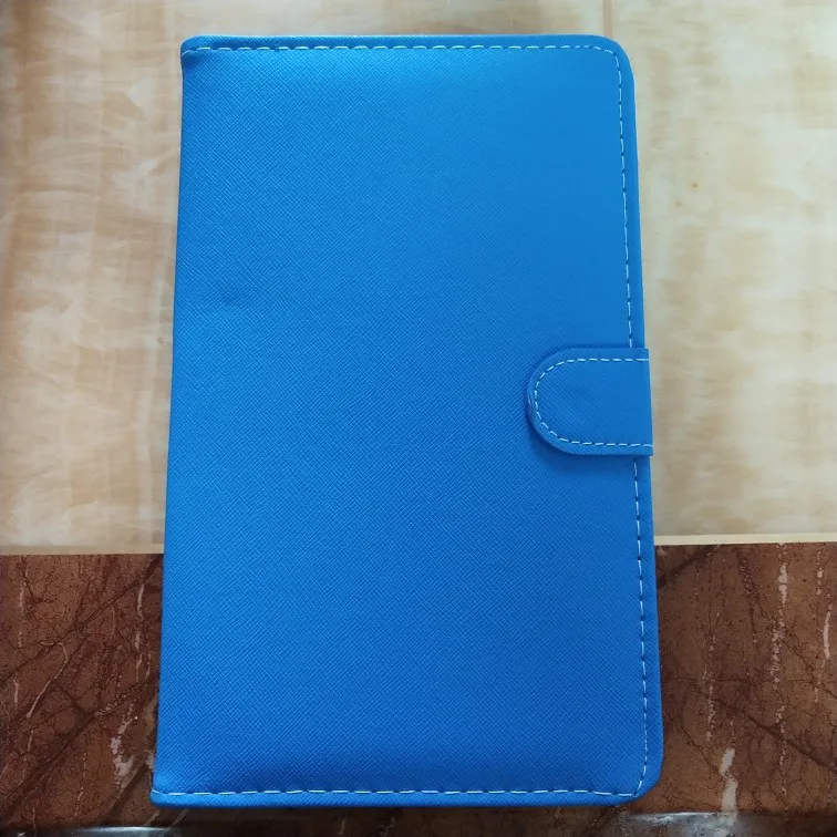 Blue Беспроводной складной чехол для мобильного телефона с клавиатурой Bluetooth, роскошный кожаный чехол для телефона из ТПУ - Цвет: Blue