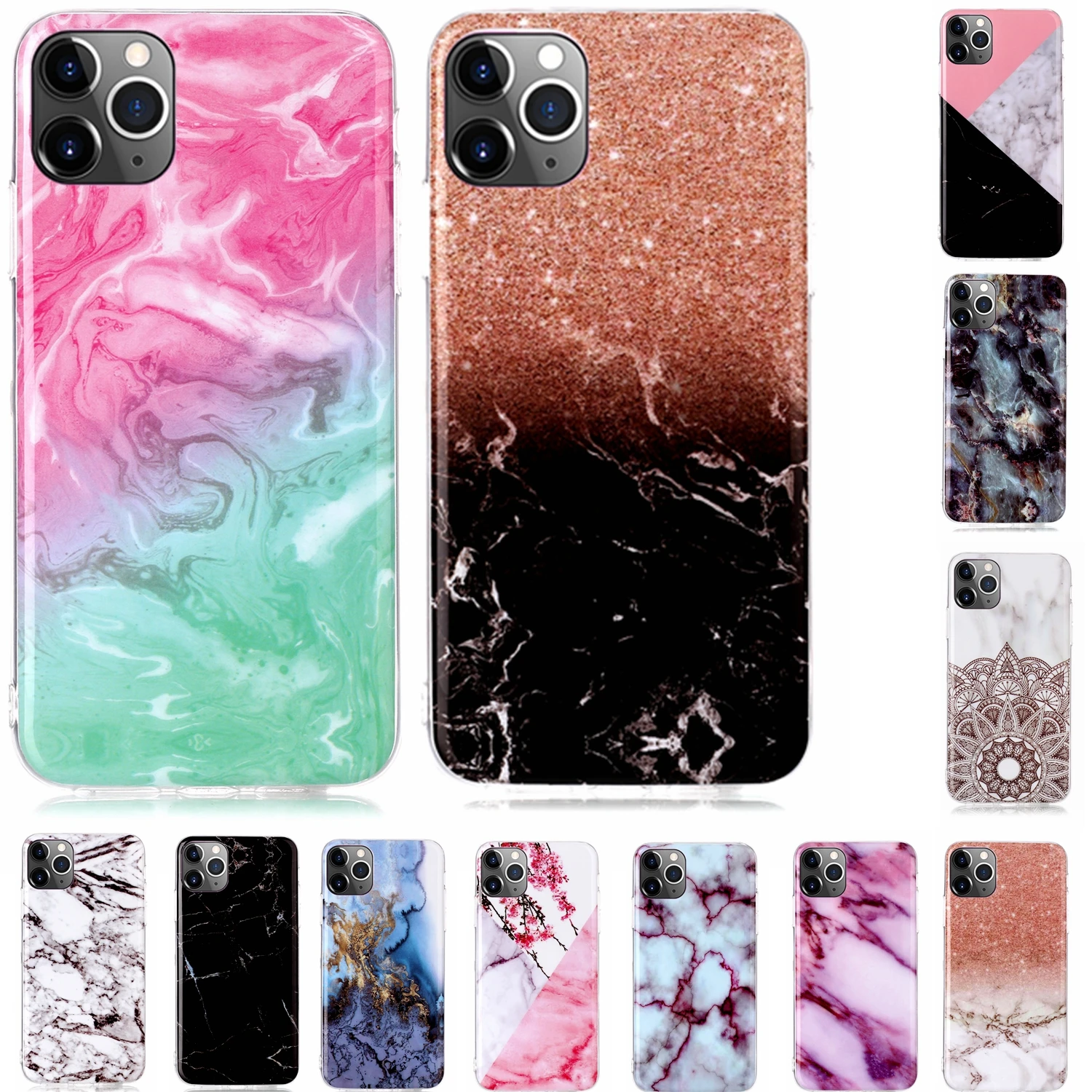 Чехол с мраморным узором для iPhone 11 Pro Max силиконовый чехол 5 5S SE 6 6S 7 8 Plus X XS XR iPod Touch 6|
