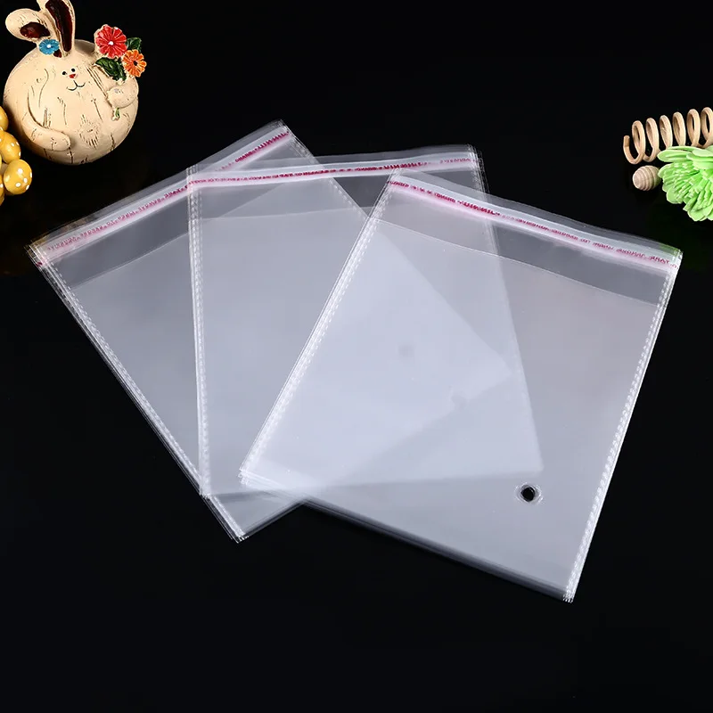 Cellophane Bags 100pcs Multiple Size Clear Self-adhesive Self Sealing Small Plastic Bags For Candy Packing Resealable