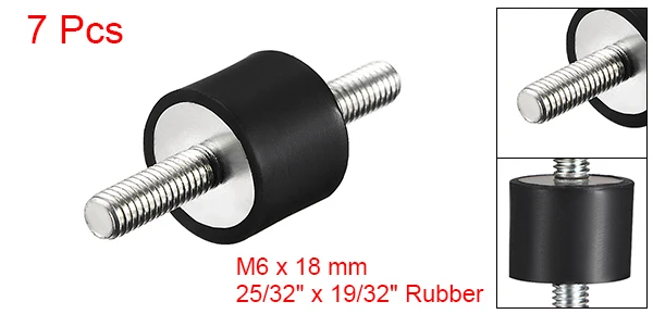 Uxcell 1-8 шт 20 мм диаметр резиновый амортизатор вибрации изолятор крепления с M6x18mm шпильки для велосипеда фитнес-оборудования