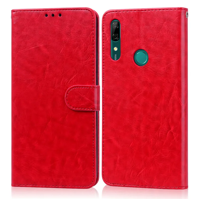 Red Для huawei P Smart Z чехол Роскошный кожаный чехол-бумажник с откидной крышкой чехол для телефона для huawei P SMART Z чехол для телефона Coque Fundas - Цвет: Red