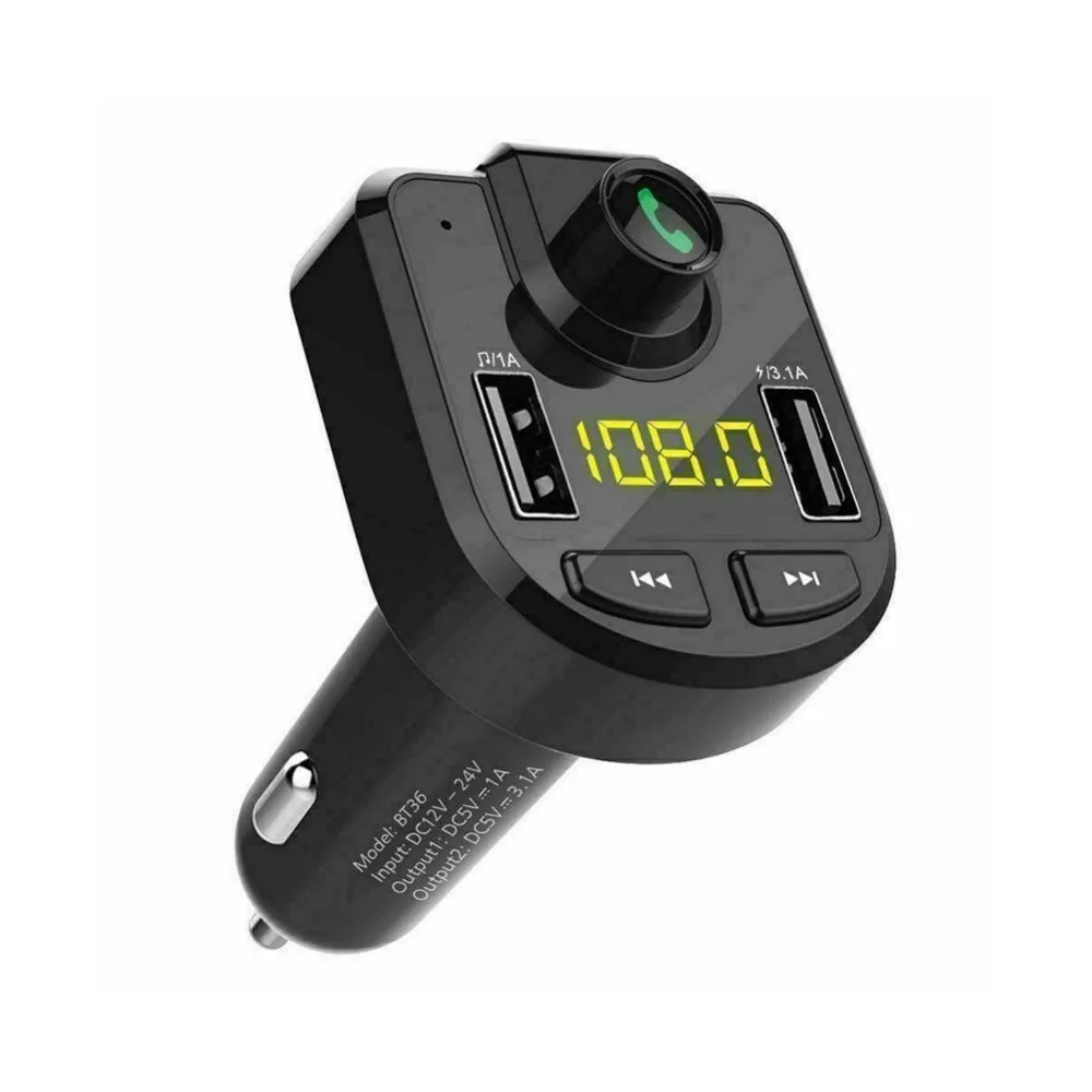 Беспроводной Bluetooth MP3 плеер Handsfree автомобильный комплект fm-передатчик Поддержка TF карта U диск 3.1A быстрое двойное USB зарядное устройство адаптер питания