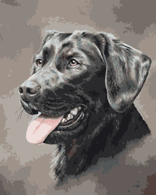 black dog wall art