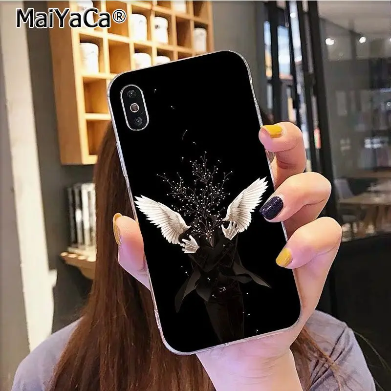 A10 Черный чехол для телефона MaiYaCa Angel wings из ТПУ для Apple iphone 11 pro 8 7 66S Plus X XS MAX 5s SE XR Coque Shell - Цвет: A10