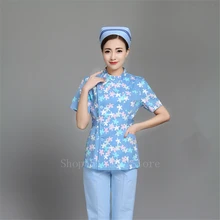 Новая медицинская форма для медсестры для женщин хирургическая энфермерия рабочая одежда больница Лаборатория Клиника салон красоты с принтом Топ