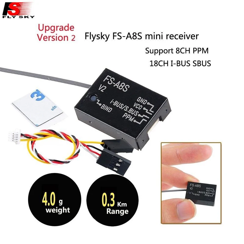 

Hot Flysky FS-i6 6CH 2.4G AFHDS 2A LCD Transmitter Radio System w/ FS-A8S V2 Receiver for Mini FPV Racing Remote Control Drone P