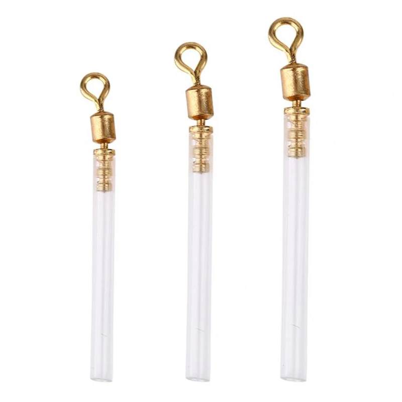 

50pcs/Lot New Copper Fishing Swivel Head With Tube Rotatary Float Adapters Sea Fishing Float Buoy Seat Connector Accessories