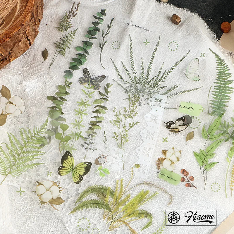 3 искусственных цветов листья растения наклейки для домашних животных винтажные