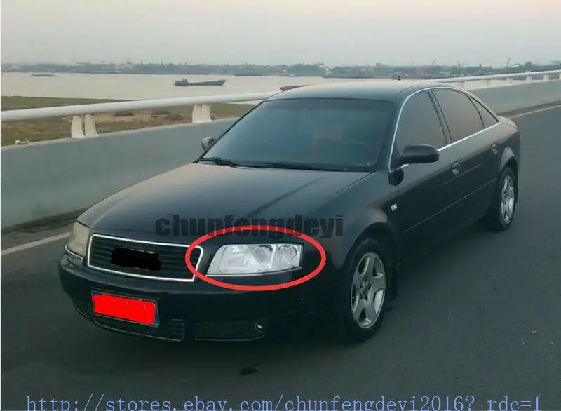 Подходит для Audi A6 C5 2003-2004 высокое качество левый и правый передний комплект крышка объектива фары 2 шт