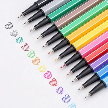 

Child Color Pen Set Marker Watercolor Brush Oily Colored Drawing Hook Line Pen Calligraphy Sketching School Supplies