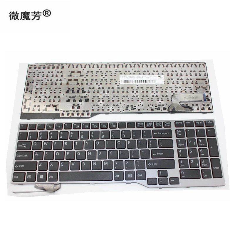  US keyboard for Fujitsu Lifebook E753 E754 E756 laptop keyboard Notebook replacement keyboard
