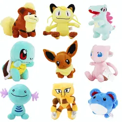 Аниме плюшевые игрушки для животных Mew Eevee Squirtle Totodile Meowth Wooper Marill Growlithe Alakazam мягкие куклы подарок для детей