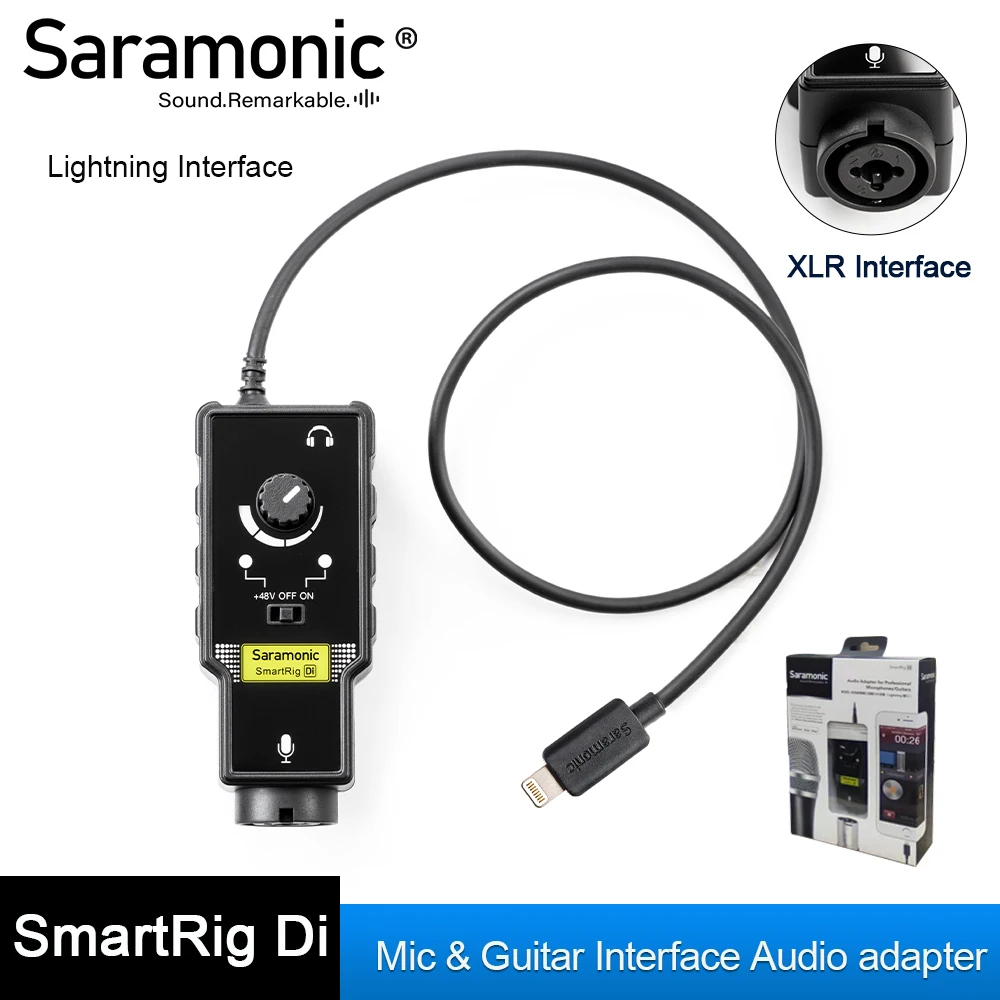 Предусилитель микрофона Saramonic SmartRig XLR аудио адаптер миксер предусилитель и