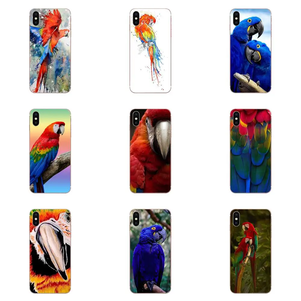Попугай Ара птица Акварель для Apple IPhone X XS Max XR 4 4s 5 5C 5S SE 6 6S 7 8 Plus Мягкий ТПУ чехол |