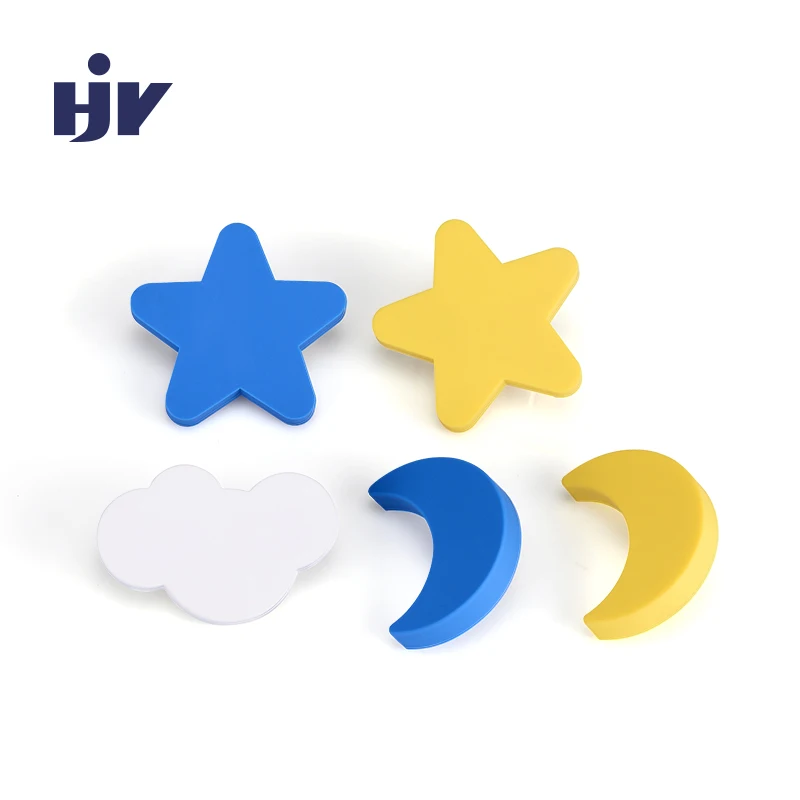 Children Room Knobs And Handles Cute Pink Heart Star Moon Cloud