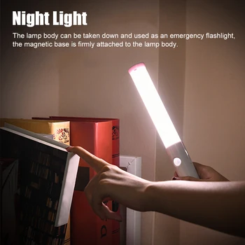 

Bedside Modern Corridor Reading Color Changing Cupboard Portable Night Light Human Body Sensor Bright Home Living Room Desk