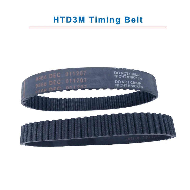 HTD3M Timing Belt closed loop 3M-255/258/261/264/267/270/273/276/279/282 rubber belt teeth pitch 3mm width 10/15mm for 3M pulley |