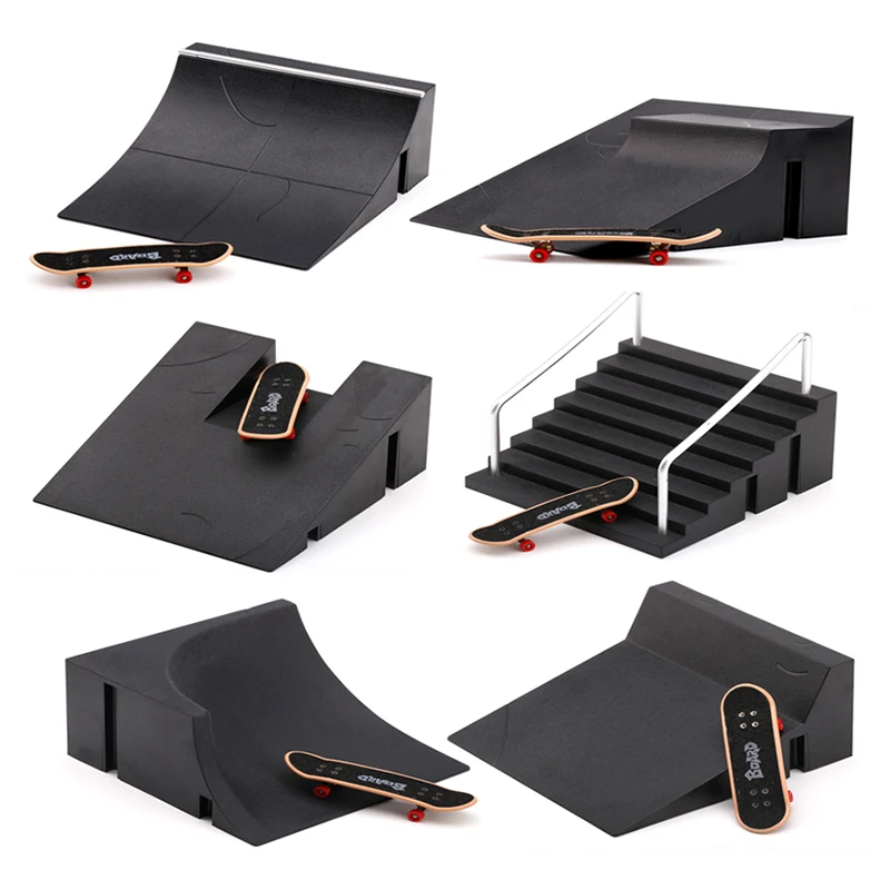 1 Set Mini Training Skating Board with Ramp Track Interesting Mini
