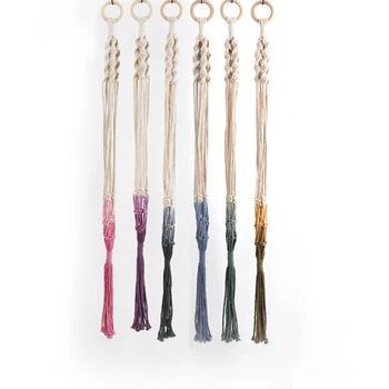 

80cm Knotted Macrame Hanging Planter Cotton Linen Flowerpot Basket Pot Holder Garden Tools Hanging Basket Succulent Pot Boho